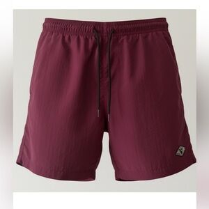 PacSun EUC Maroon Swim Trunks Mesh Lined Drawstring Men’s Size S